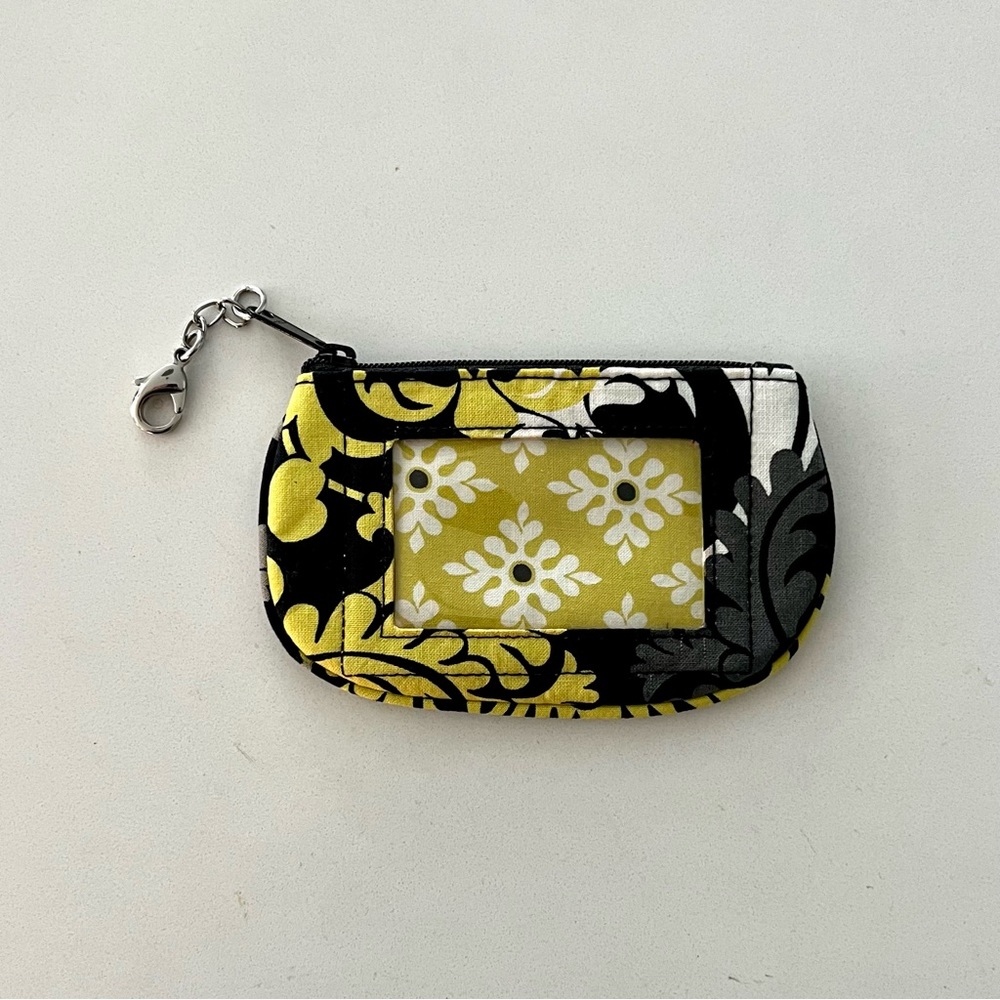 Vera Bradley BAROQUE Clip Zip ID Case Mini Wallet